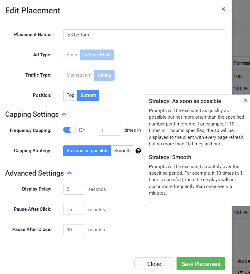 Настройка In-Page Push-уведомлений