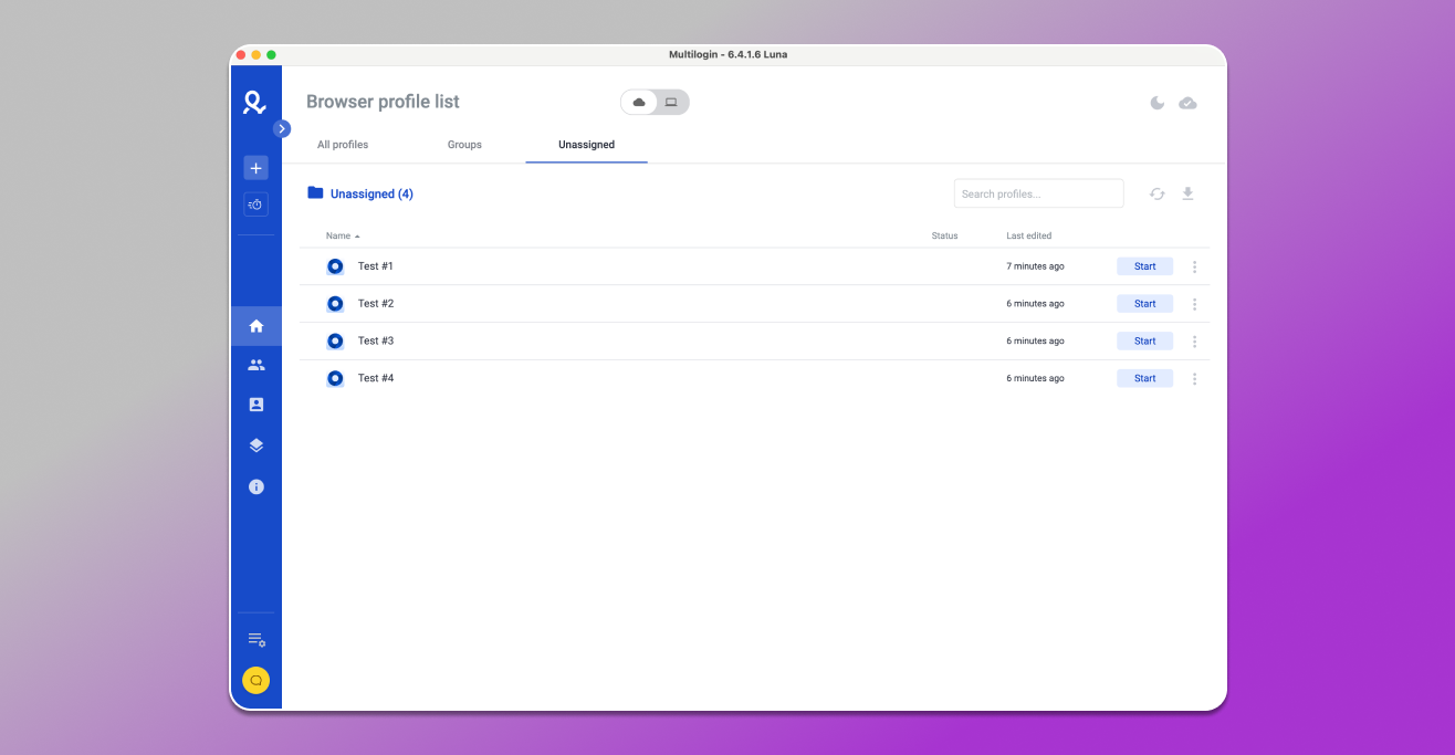 Multilogin Antidetect Browser Profiles Sorting
