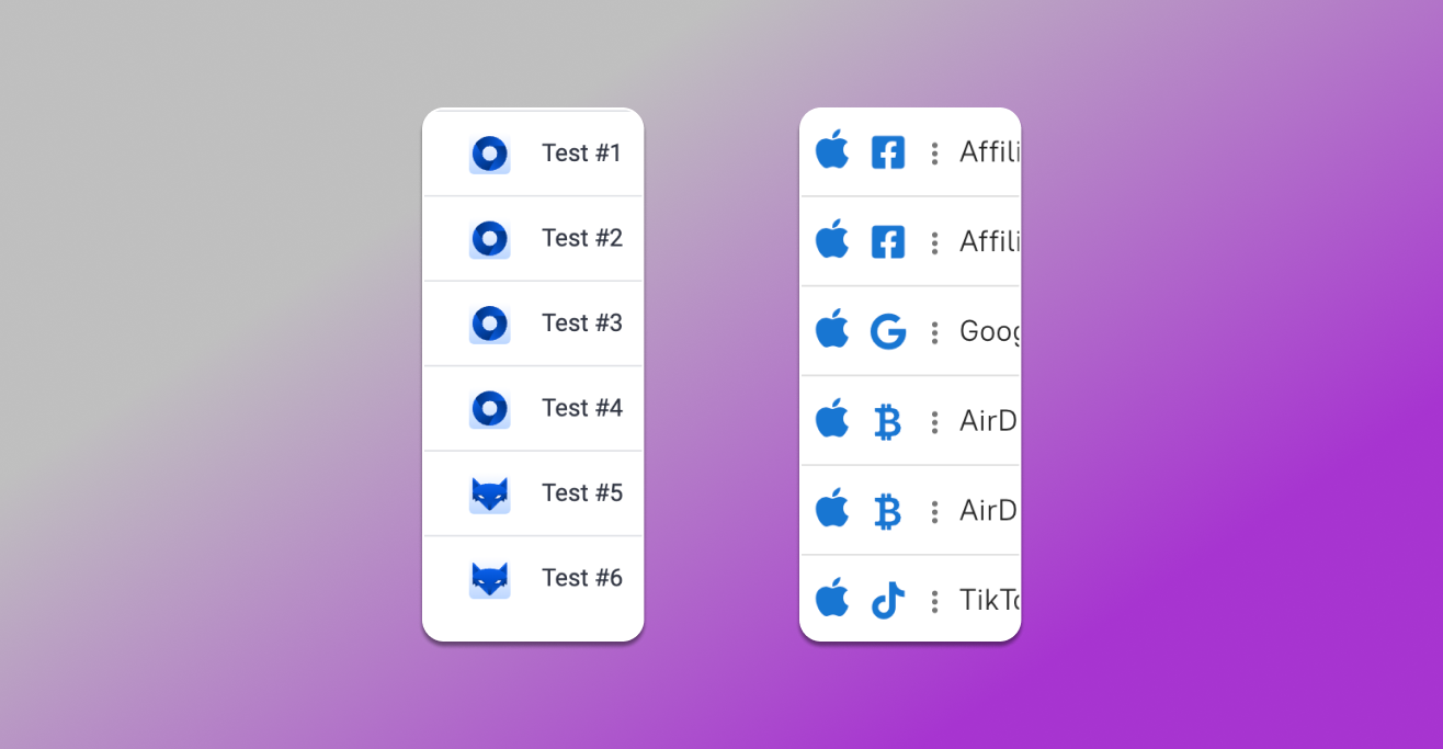Profiles Sorting Antidetect Browser
