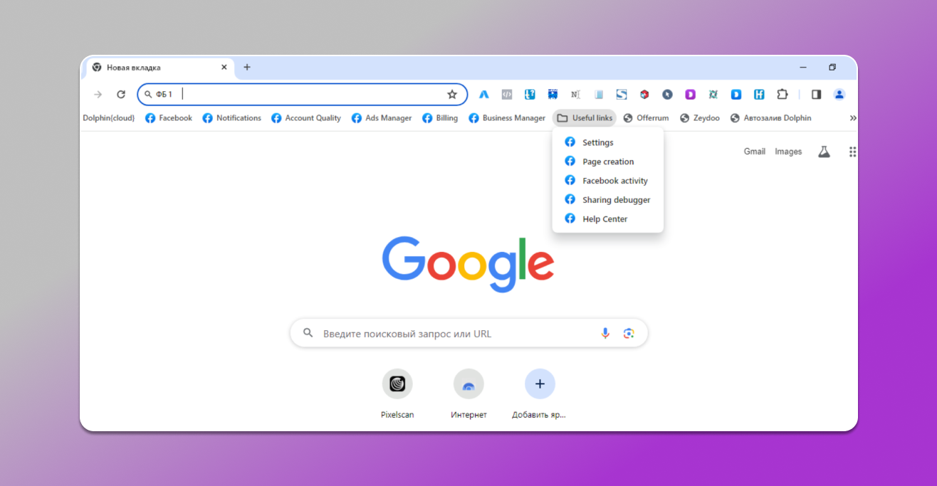 Полезные опции в Dolphin Anty