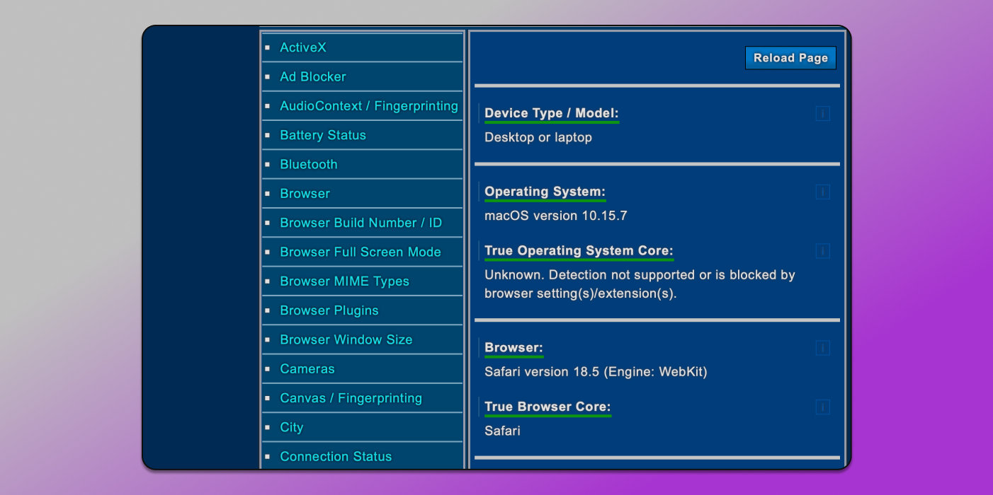 Параметры устройства Dolphin Anty
