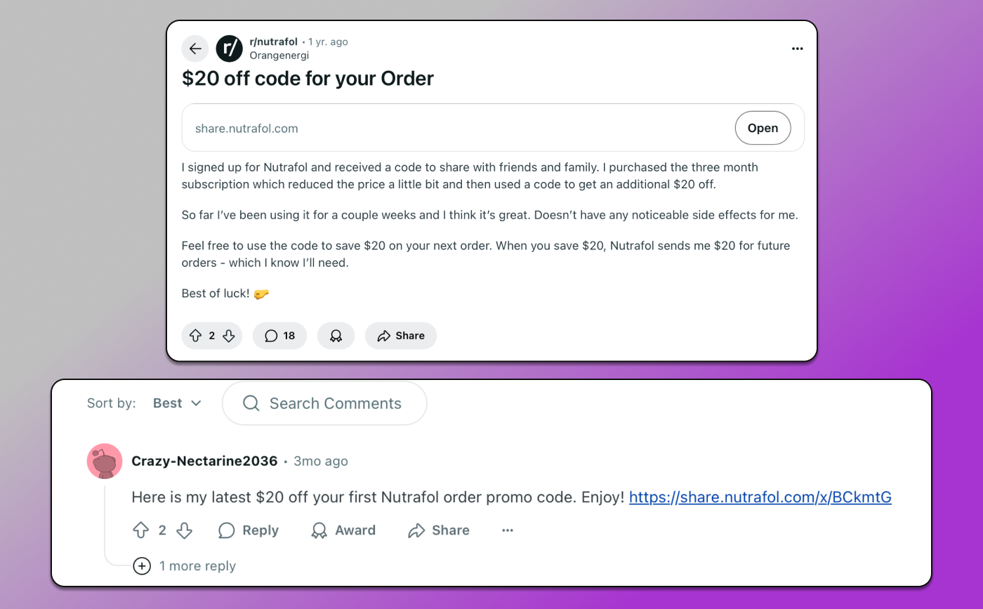 Reddit Пост и реферальная ссылка Dolphin Anty