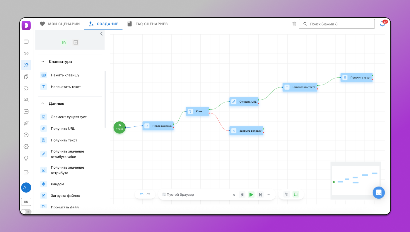 Сценарии Dolphin Anty