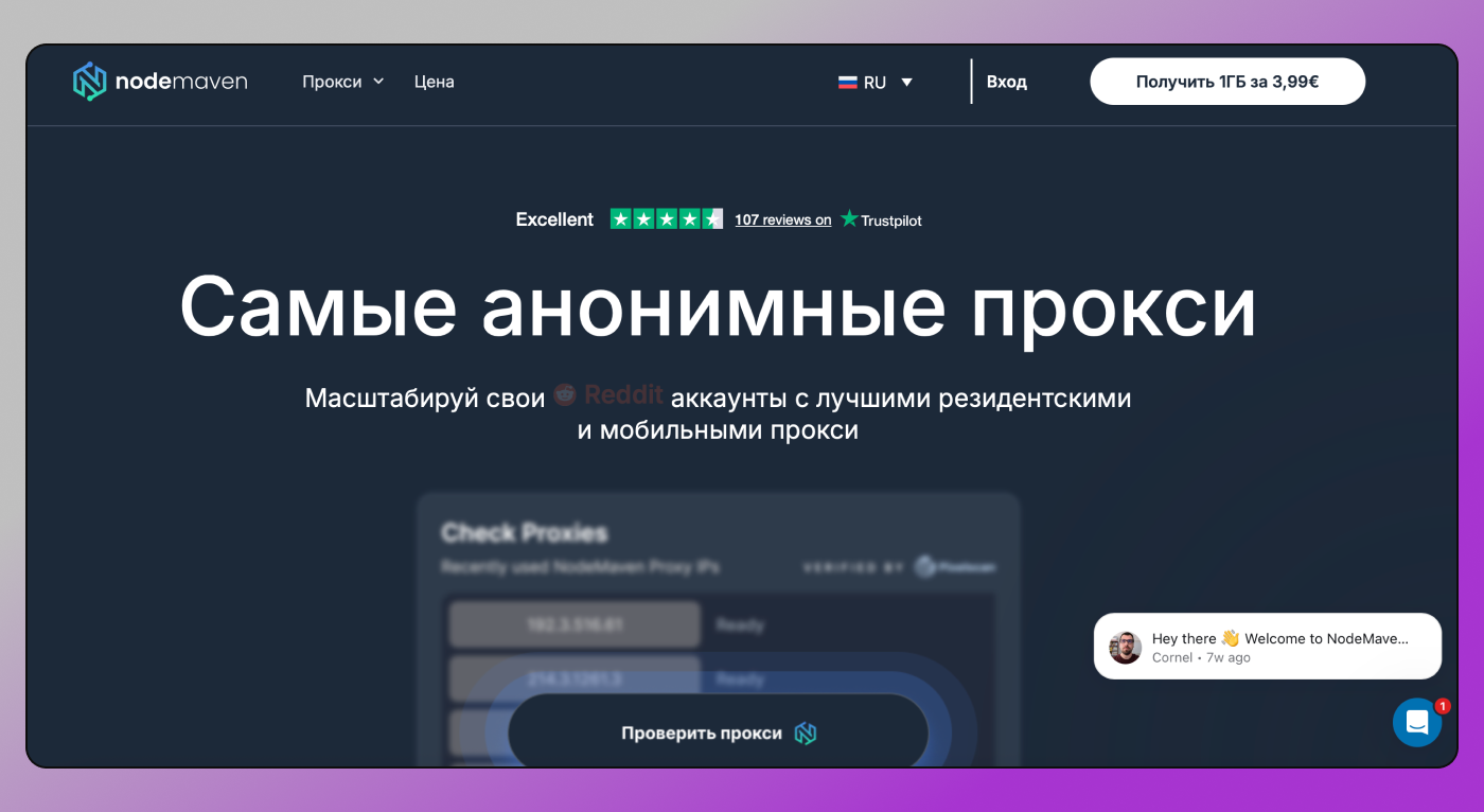 NodeMaven Главная страница Dolphin Anty