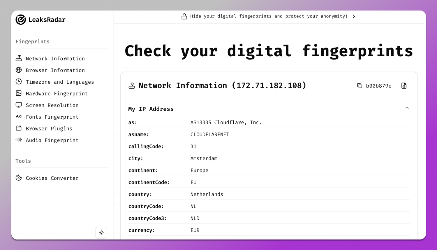 LeaksRadar Dolphin Anty