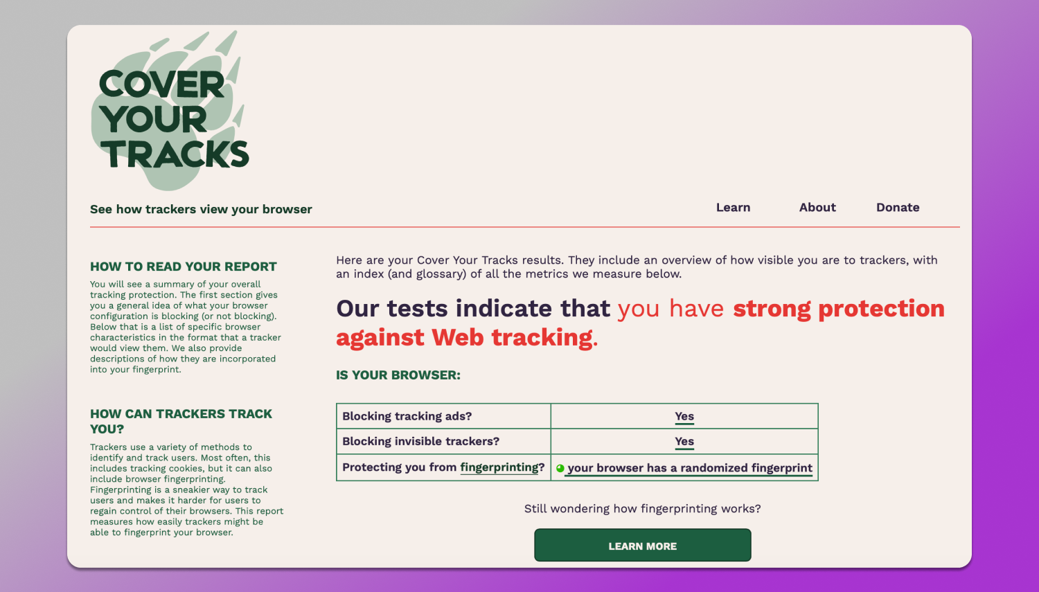 Cover Your Tracks Dolphin Anty