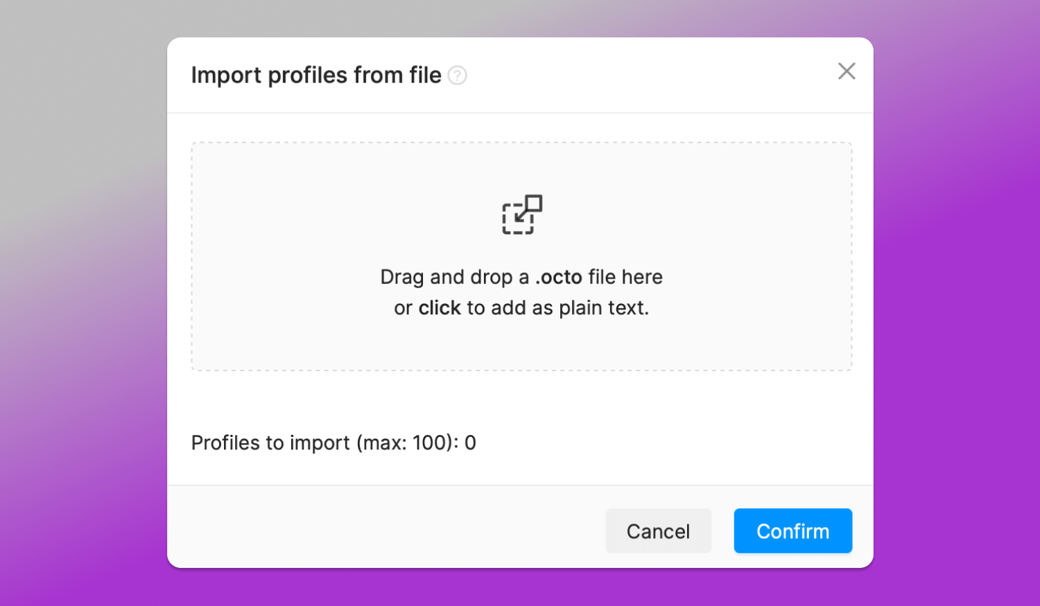 Bulk import Octo Browser Dolphin Anty