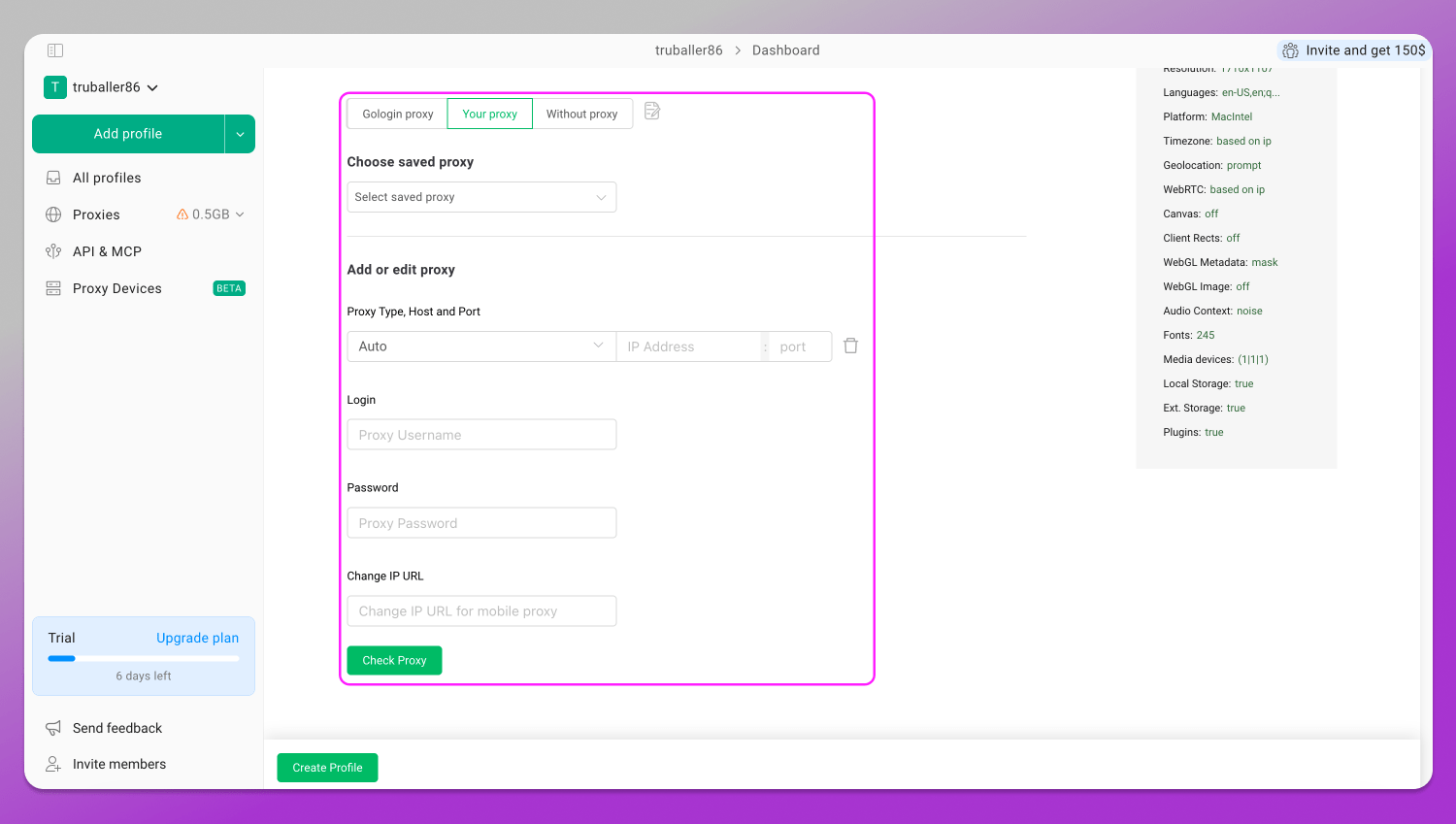 Proxy Gologin Dolphin Anty