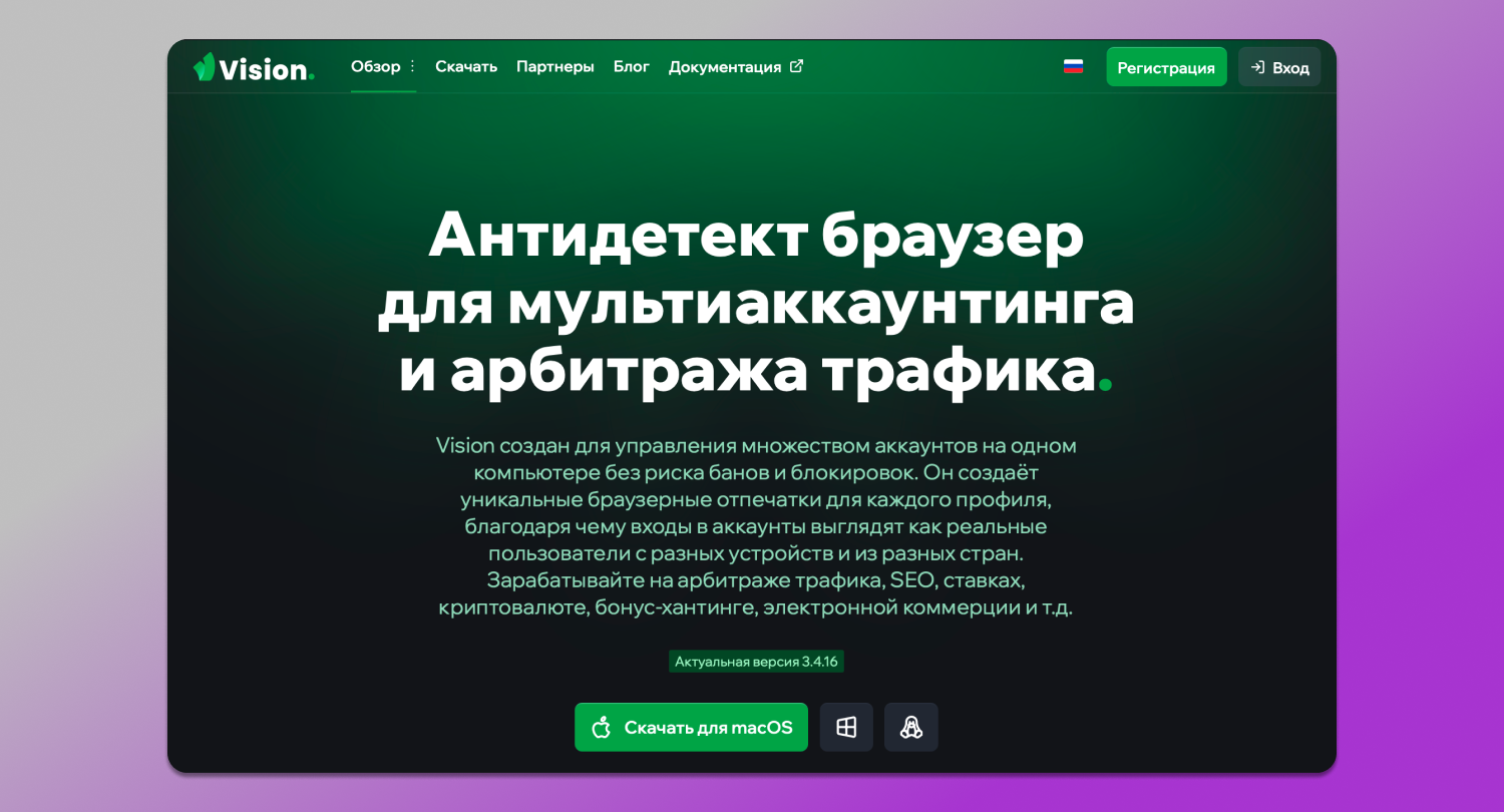 Сайт Vision Dolphin Anty