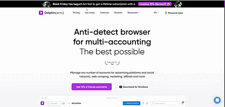 Начало использования Dolphin Anty