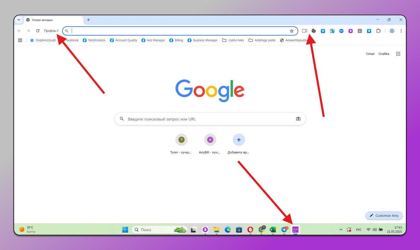 Обозначения Dolphin Anty