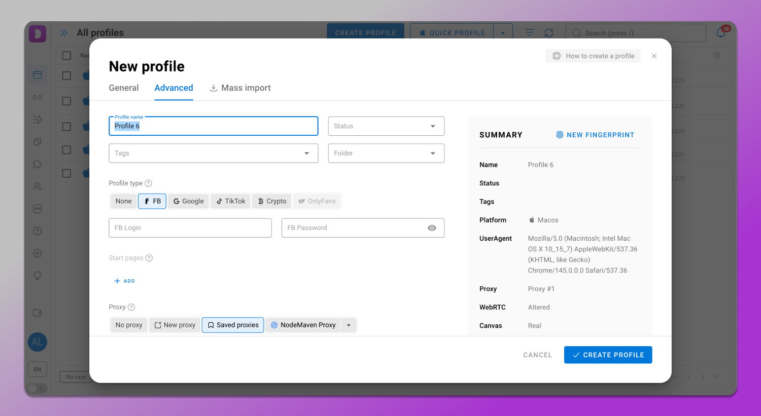 New profile Dolphin Anty