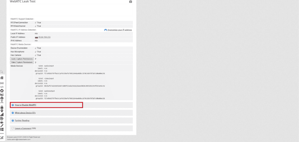 Browserleaks от Dolphin Anty
