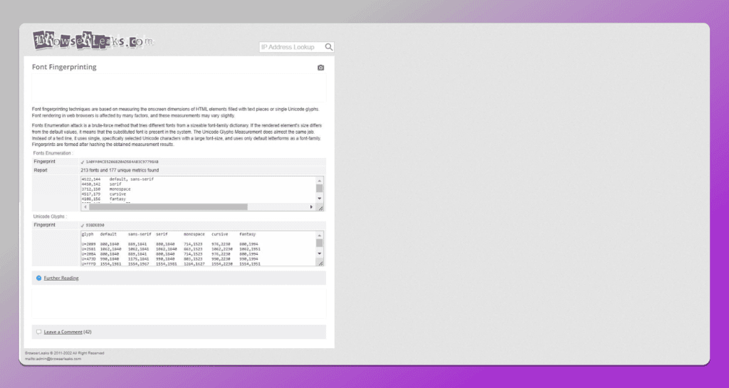 Browserleaks от Dolphin Anty