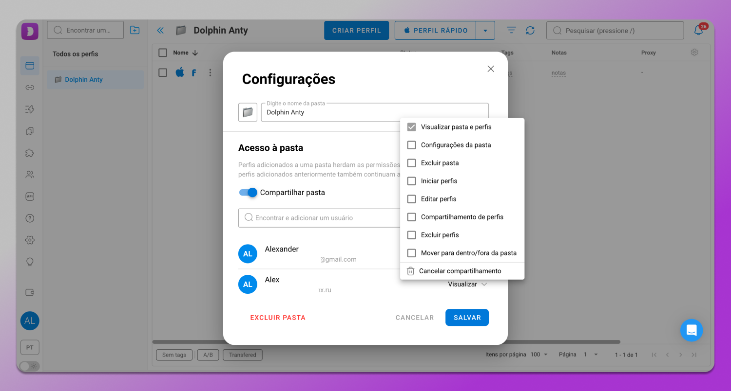 Folder Sharing Dolphin Anty