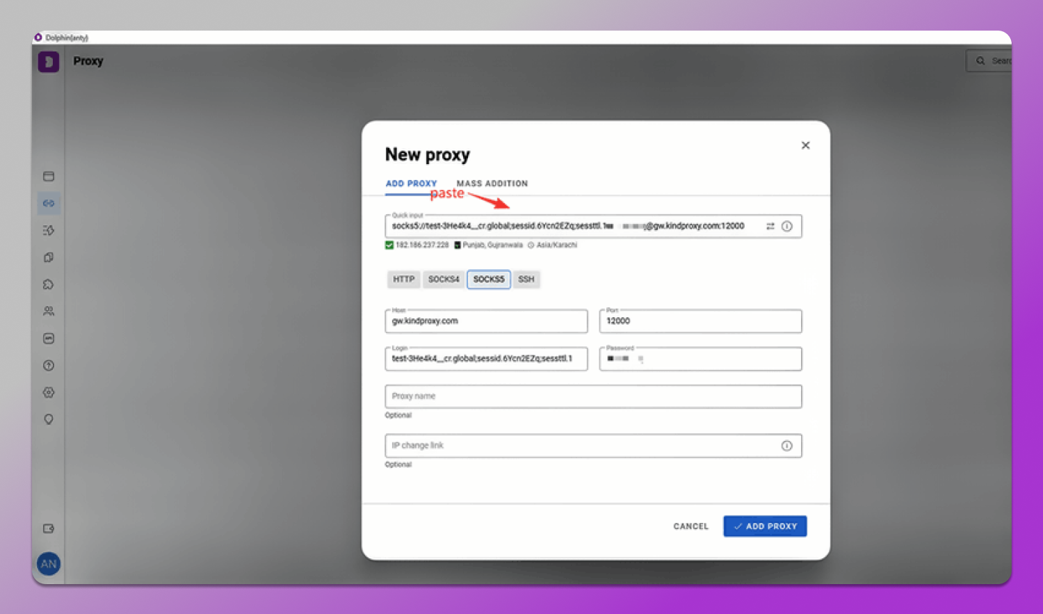 Kind Proxy in Dolphin Anty