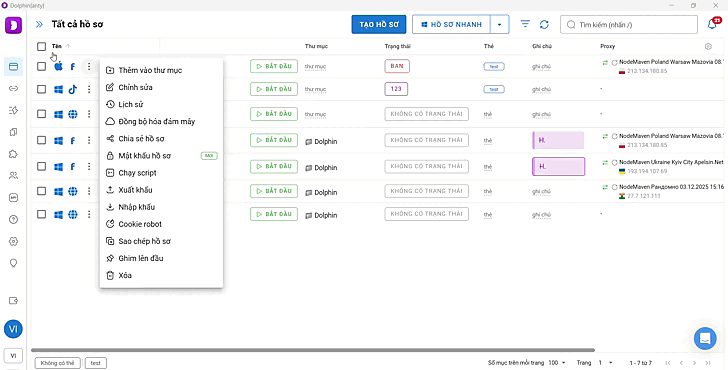 Profile Delete Dolphin Anty