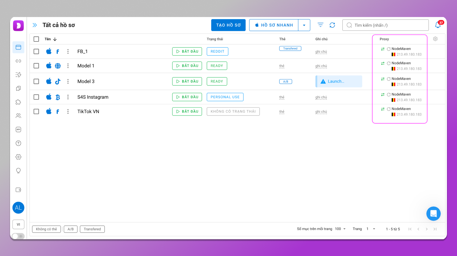 Same proxy Dolphin Anty