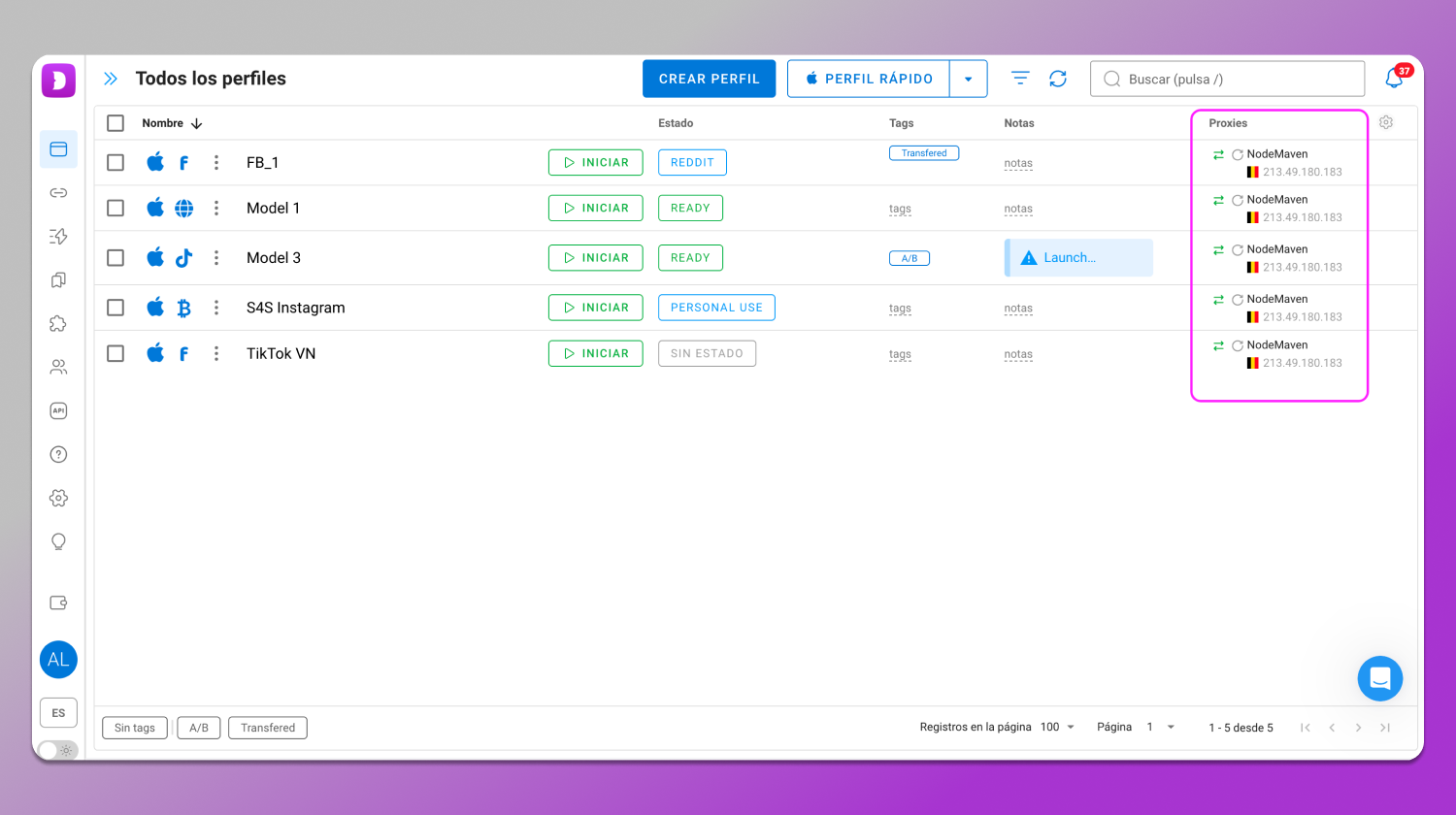 Same proxy Dolphin Anty