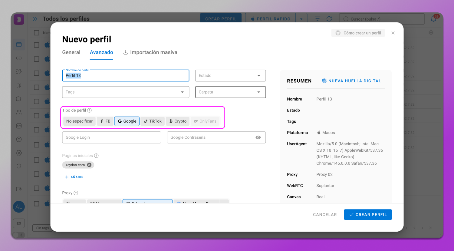 Google Type Dolphin Anty