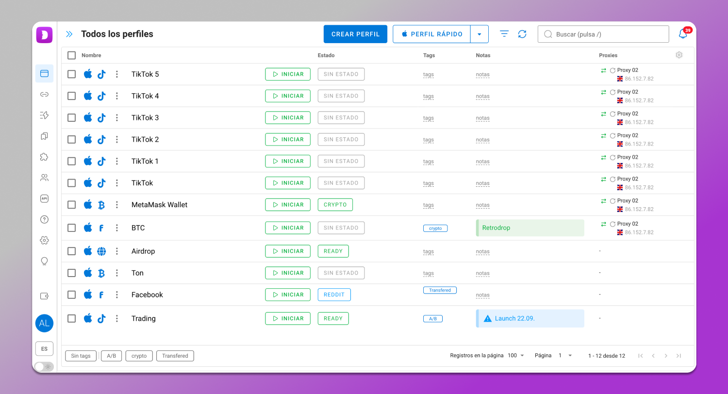 Profiles Dolphin Anty