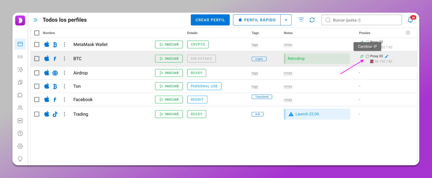 IP Rotation Dolphin Anty