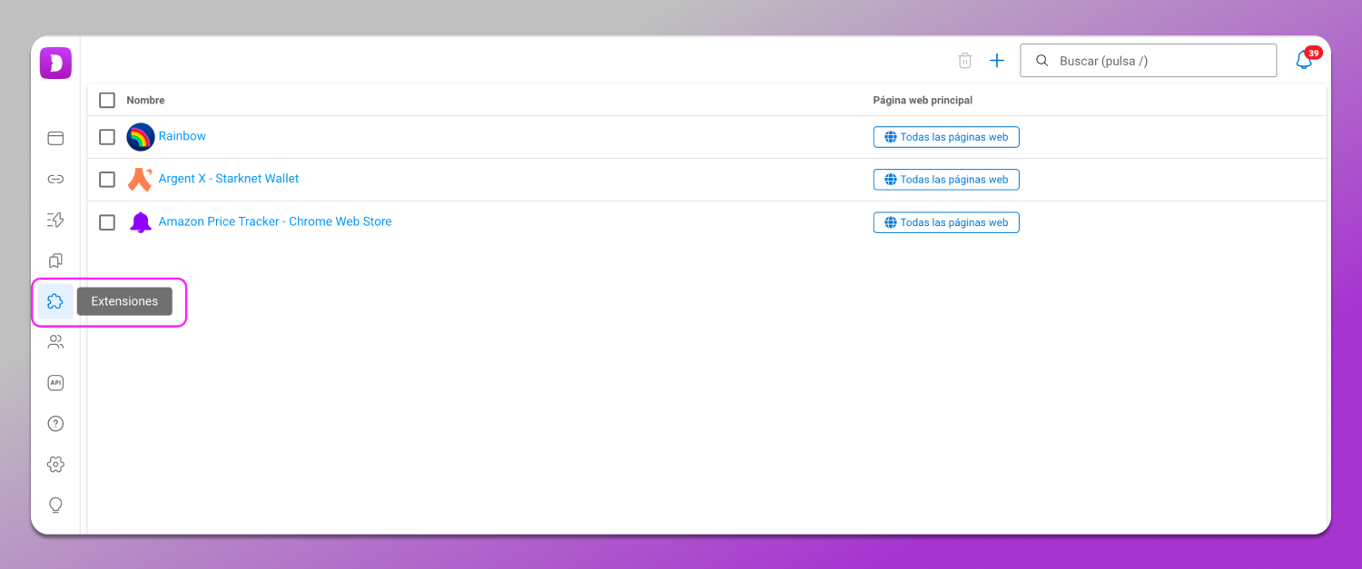 Extensions Dolphin Anty