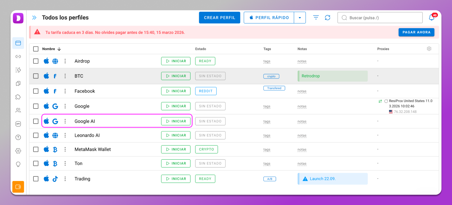 Profile Launch Dolphin Anty