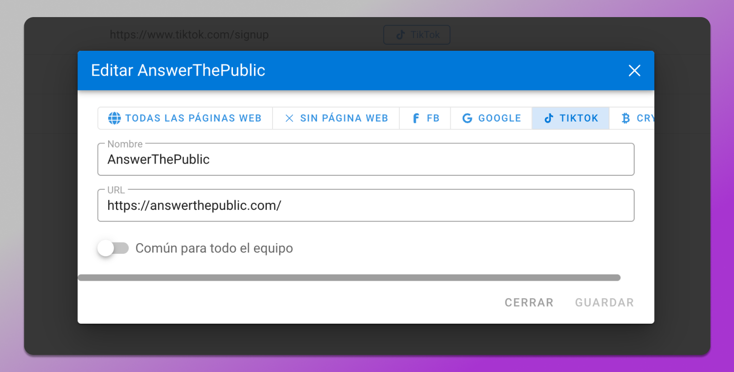 Edit Bookmark Dolphin Anty