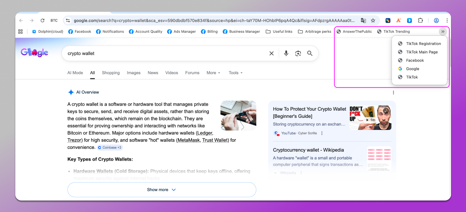 Bookmarks Combined Dolphin Anty