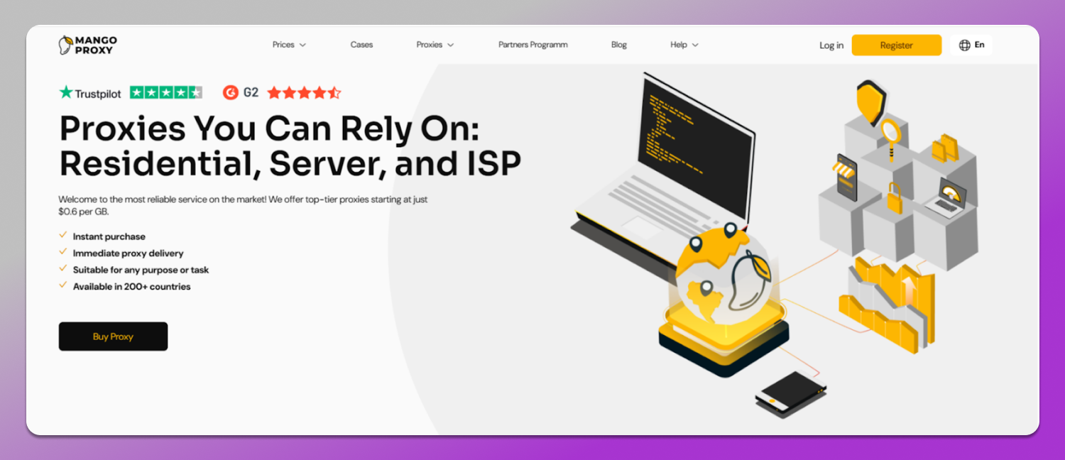 MangoProxy Website Dolphin Anty