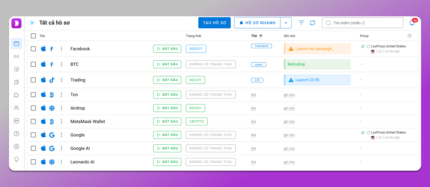 Interface Dolphin Anty