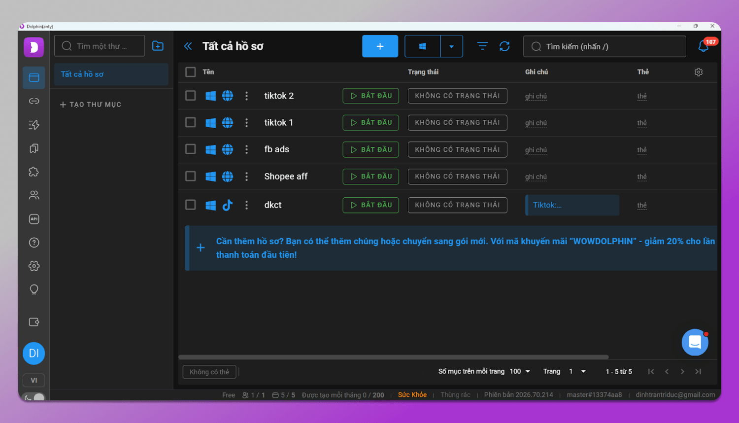 Interface Dolphin Anty