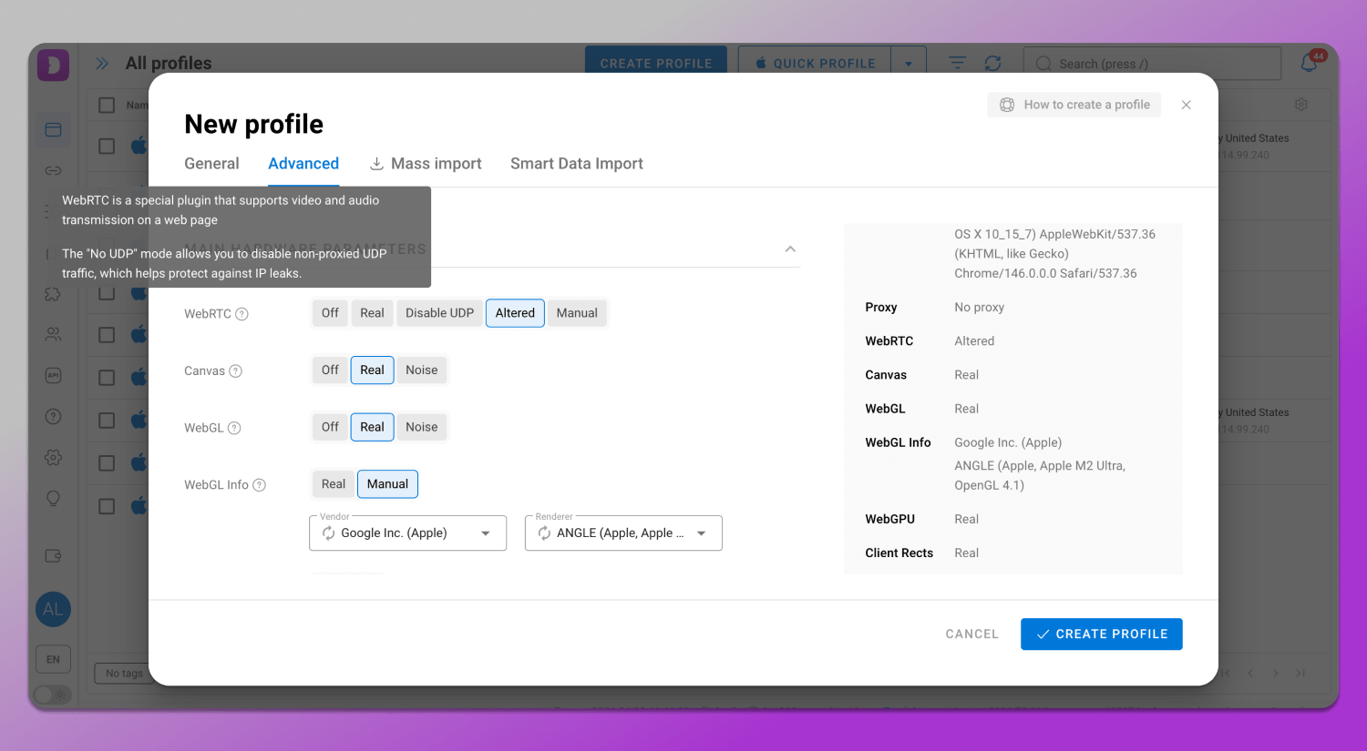 Fingerprint Setup Dolphin Anty