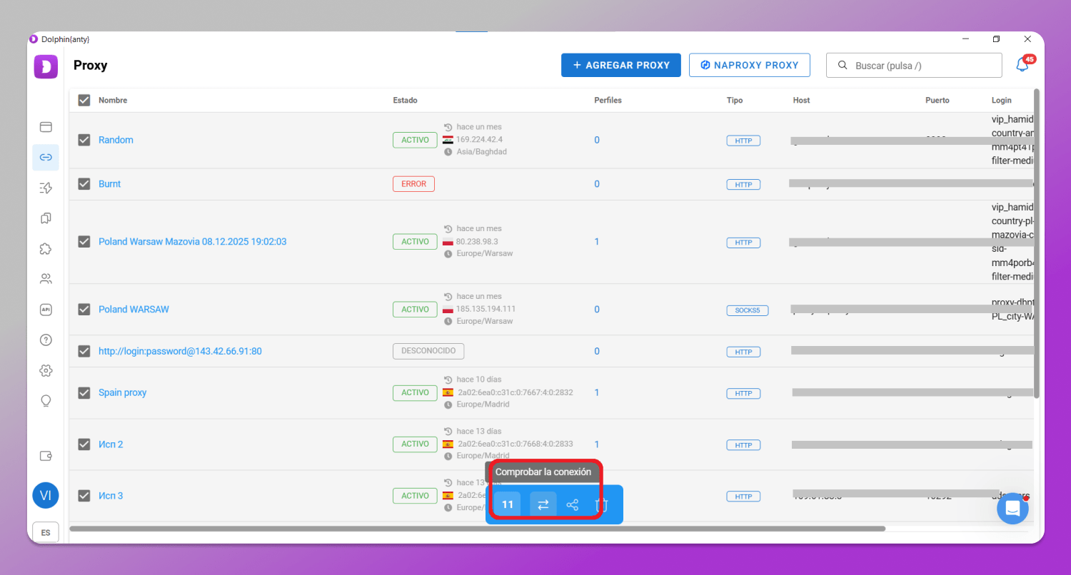 Proxies Dolphin Anty