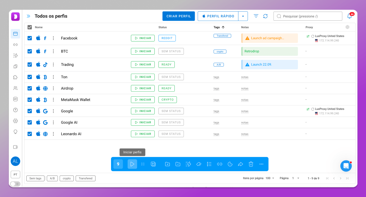 Mass start Dolphin Anty