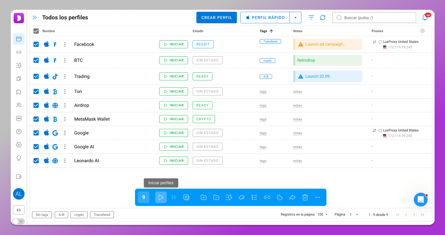 Mass start Dolphin Anty