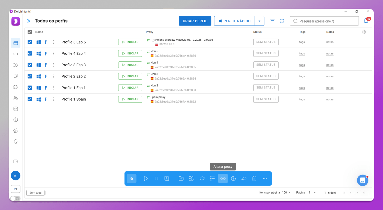 Proxy assignment Dolphin Anty