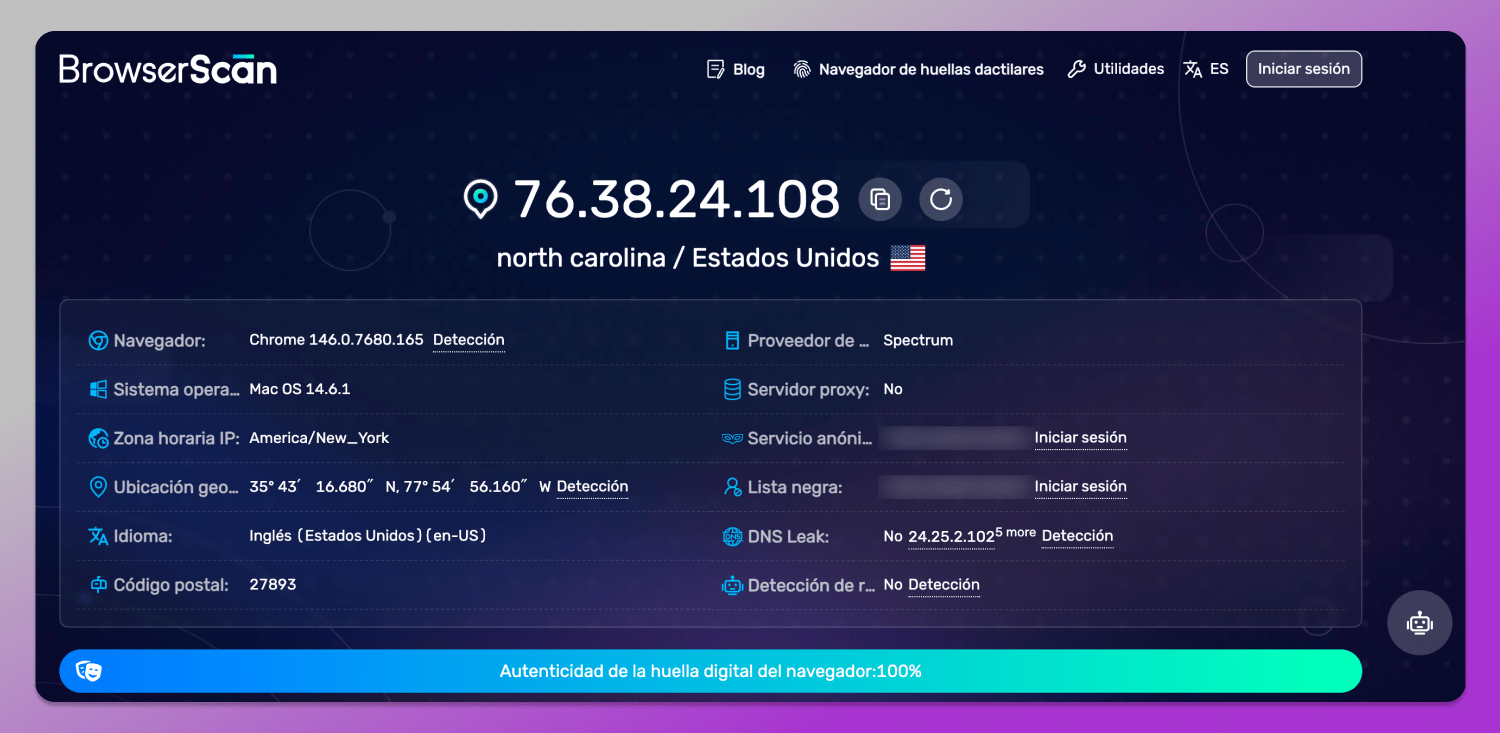 BrowserScan Check Dolphin Anty
