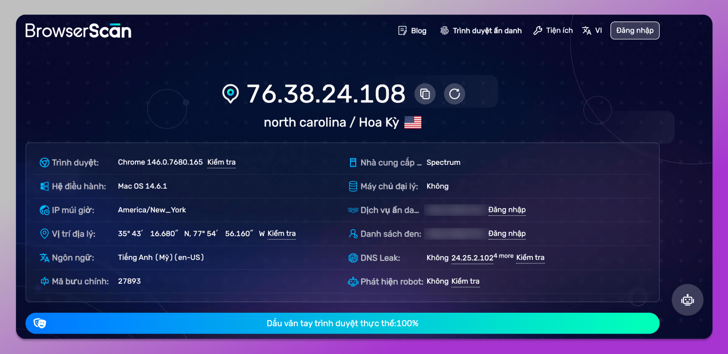 BrowserScan Check Dolphin Anty