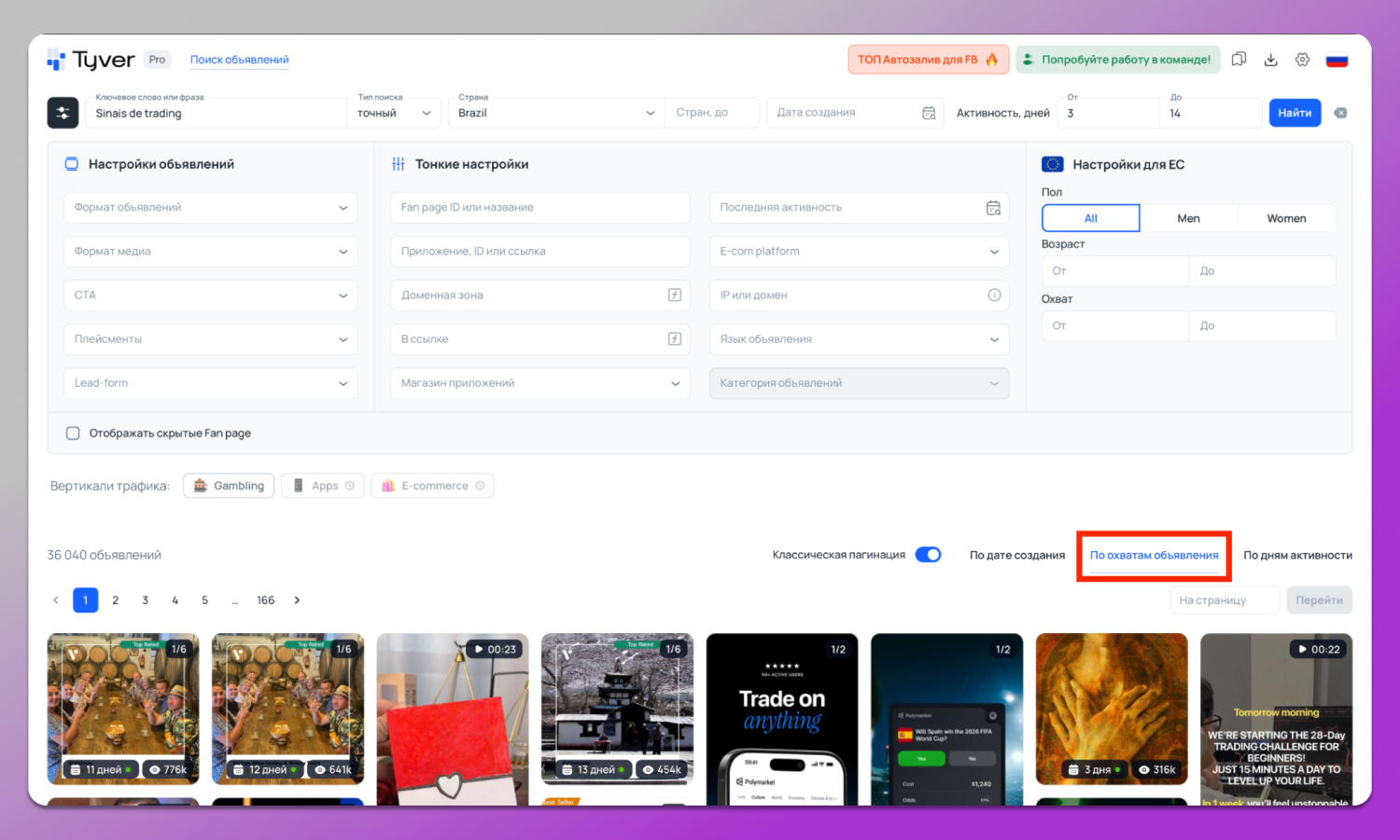 Охваты Tyver Dolphin Anty