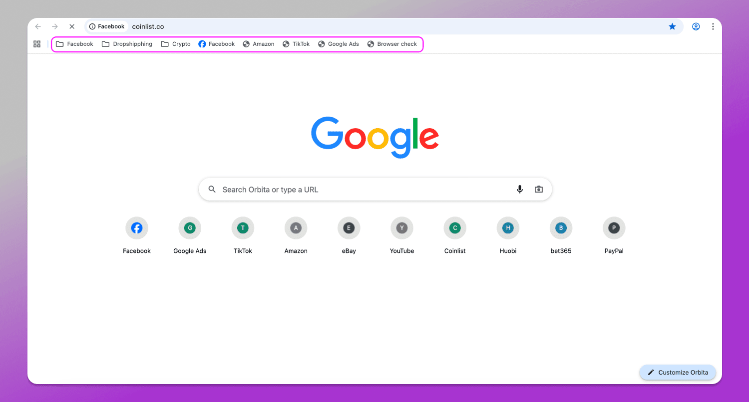 Закладки Gologin Dolphin Anty
