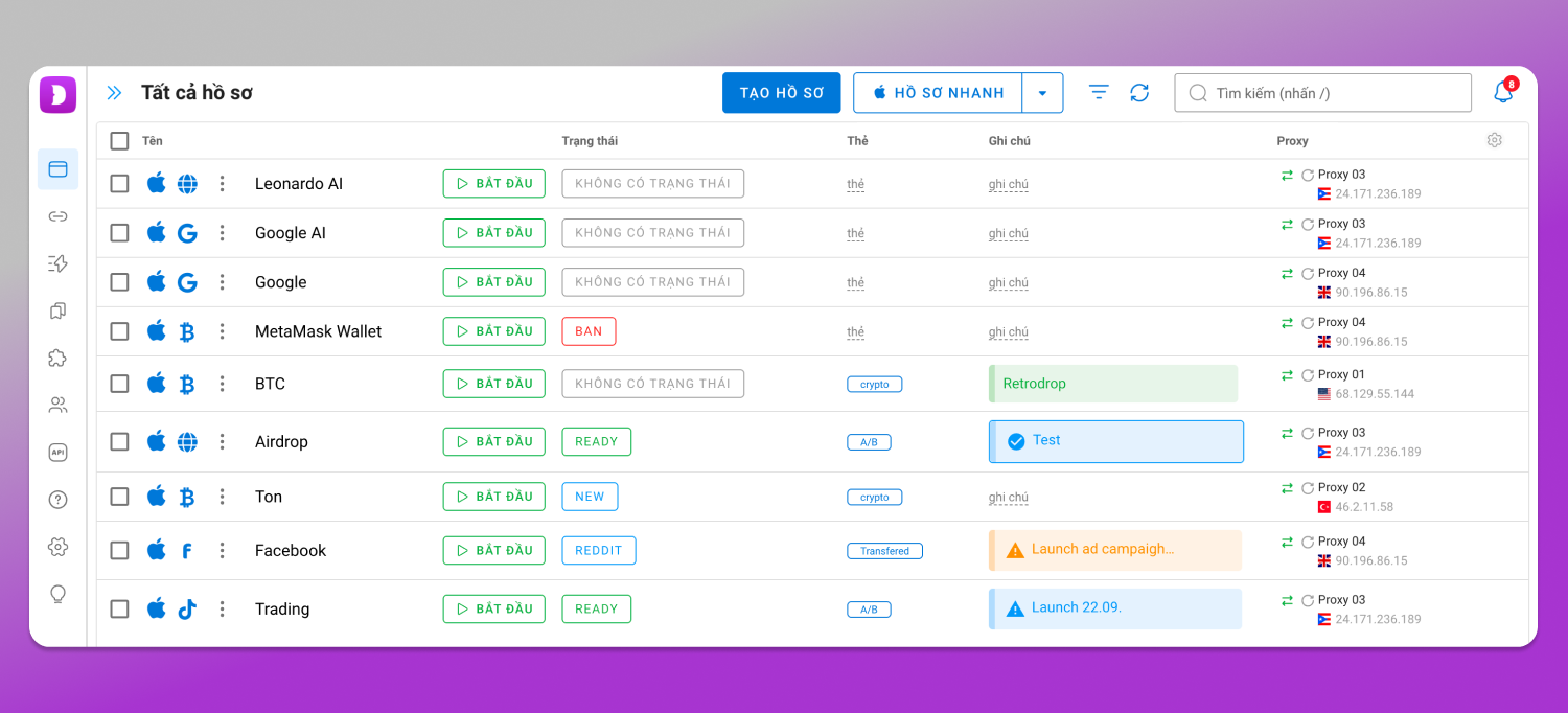 Interface Dolphin Anty Vn