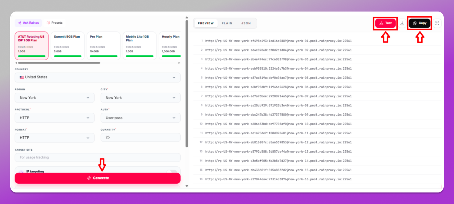 Proxy Generation Dolphin Anty