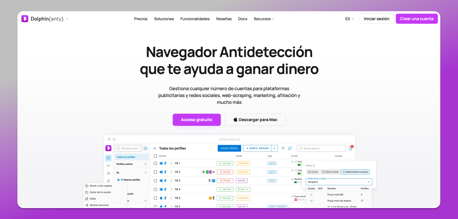 Website ES Dolphin Anty