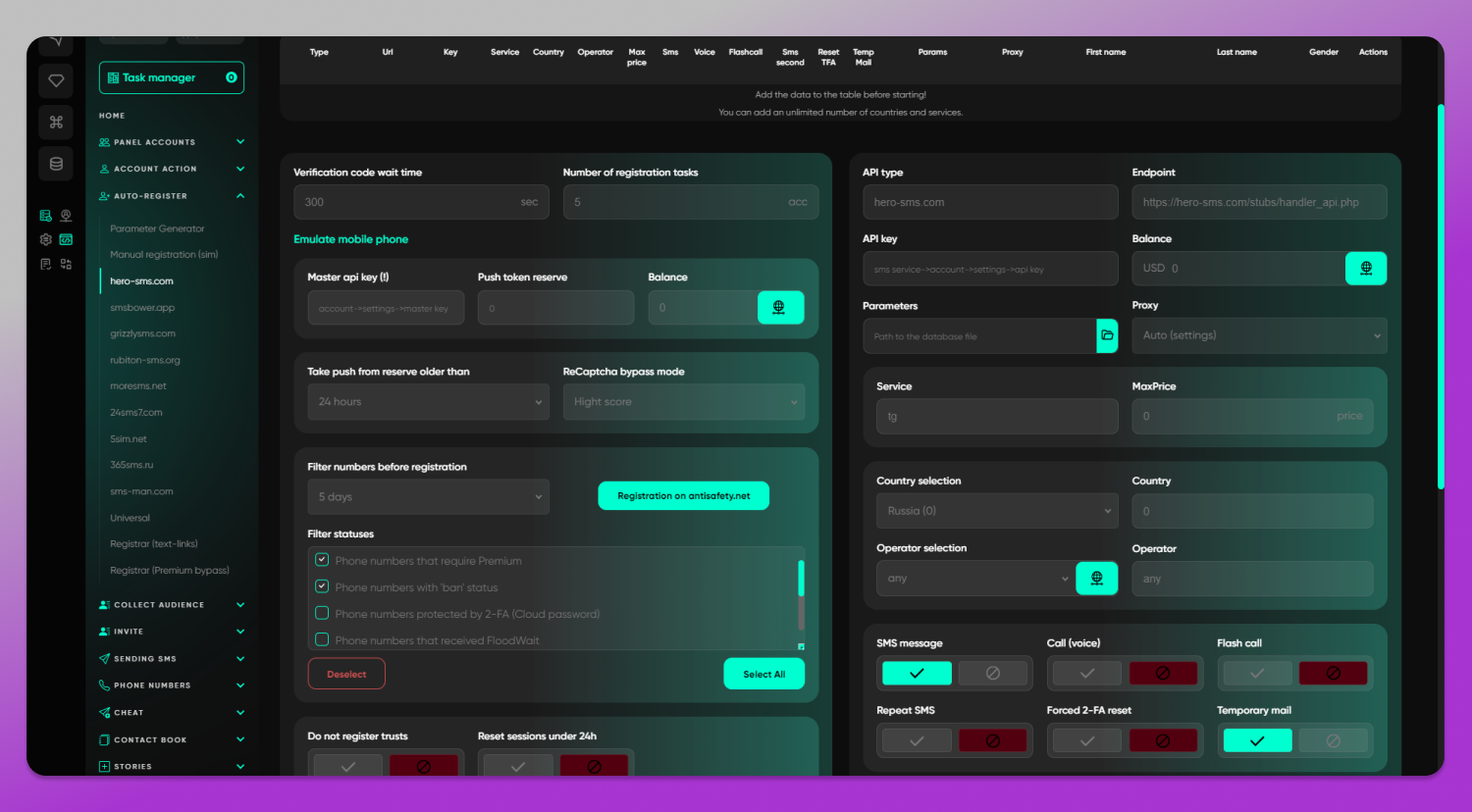 Telegram Expert Auto-registerDolphin Anty