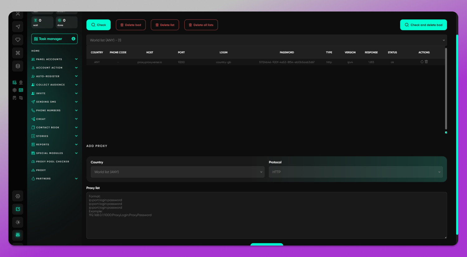 Telegram Expert Task manager Dolphin Anty