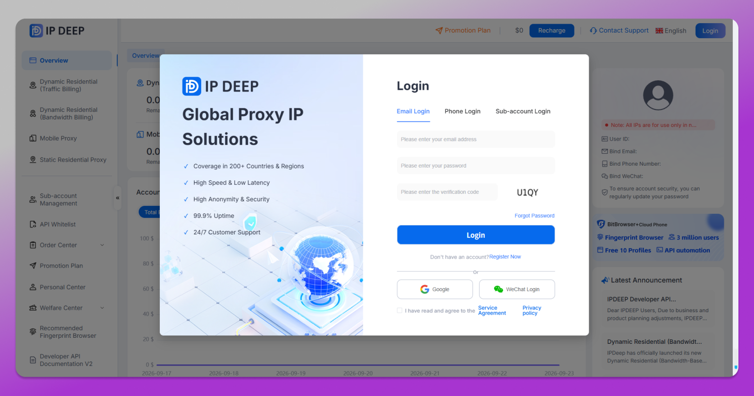 IPDEEP Login Dolphin Anty