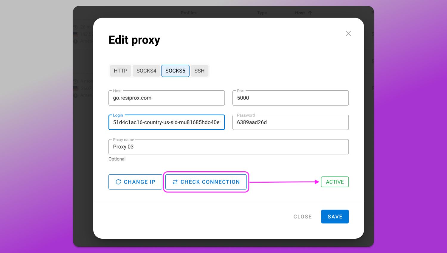Proxy check Dolphin Anty