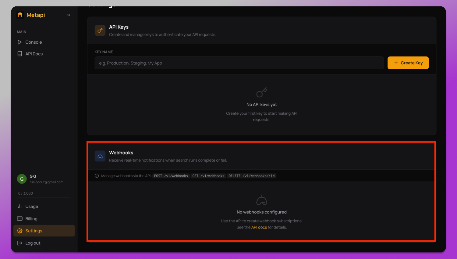 Metapi Webhooks Dolphin Anty